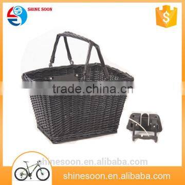 Convenient woven vegetable bicycle front storage wicker bike basket