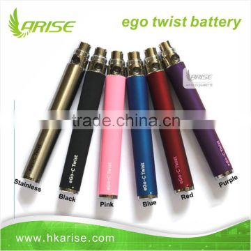 Hot selling ego twist e cigarette variable voltage twist ego c battery