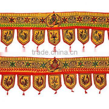 Latest Home Decor Fabulous Product Indian Cotton Door Window Toppers Valance Toran Wall Hanging