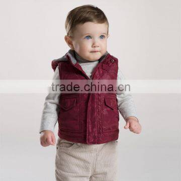 DB2799 dave bella 2015 autumn infant clothes toddlers waistcoats plaid baby vest with hat                        
                                                Quality Choice