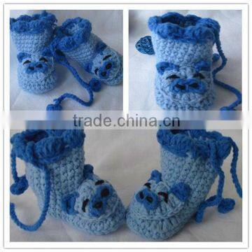 hand knitted animal crochcet winter shoes boot 2013 pattern minions acrylic beanie