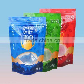 Free Standing Punching Tea Bag Packaging Nylon Tea Bag