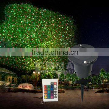 Dynamic Red&Green garden laser light for Christmas lawn/outdoor waterproof lighting for holiday/landscape laser light