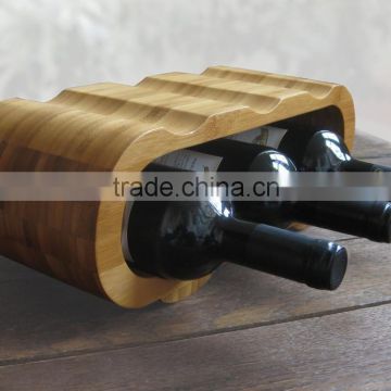 wholesale Bamboo 6-bottle wine storage rack original design bamboo wine rack