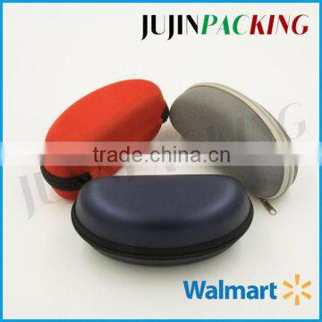 High Quality Matt dark blue leather hard sunglasses case                        
                                                Quality Choice