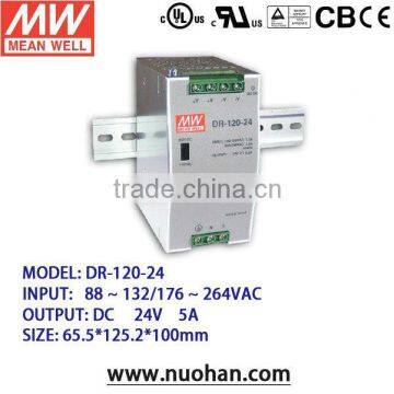 Mean Well 120W 24V Single Output Industrial DIN Rail Power Supply