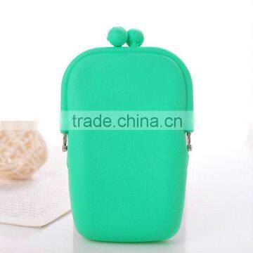 Silicone cell phone pouch, colorful silicone bag