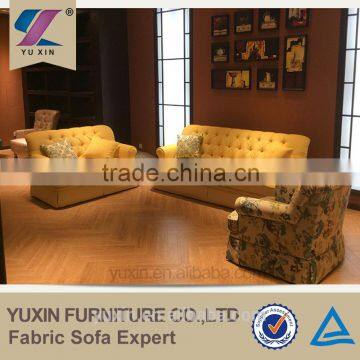 high quality bottoned fabric sofa set