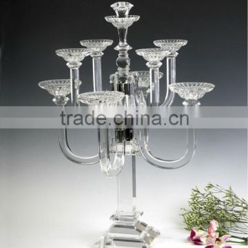 Graceful Pillar Crystal Candle Holders with seven candle head