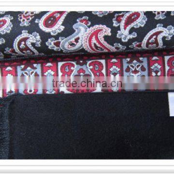 Double Face Scarfs, One Side 100% Twill Silk Printed, One Side 100% Wool photo-2