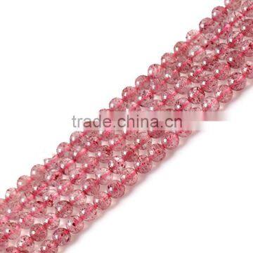 Hot Fashion Gem Crystal Beads Wholesale Natural Strawberry Crystal Semi-finished Beaded Chain DIY Handmade Jewelry photo-3