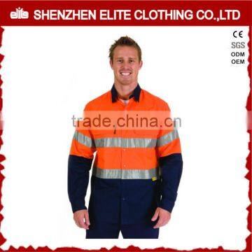 orange navy two tone fire retardant work clothes for men