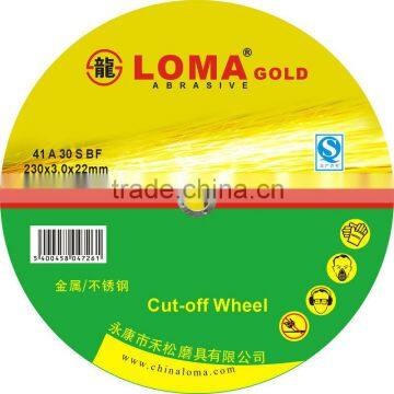 depressed center abrasive fiberglass resin cutting wheel for granite