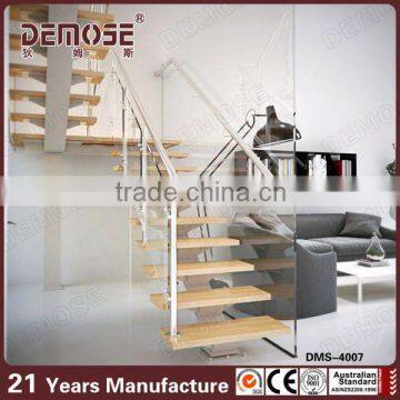 high quality single stringer stairs for wooden loft ladder