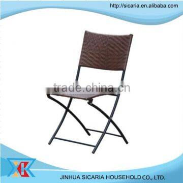 Outdoor folding PE plastic rattan/wicker chair