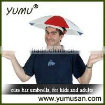 Hat Umbrella Head Umbrella for Adults and Kids