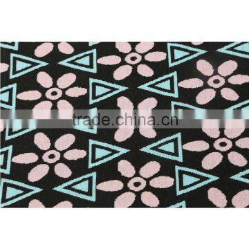 Newest pink and blue flower design 100 polyester brushed dress printed floral fabric