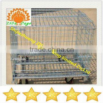 wire mesh rolling cage for storage cage