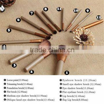 12pcs Portable Private Label Cosmetic Brush Set Facial Cleansing Makeup Wholesale photo-4