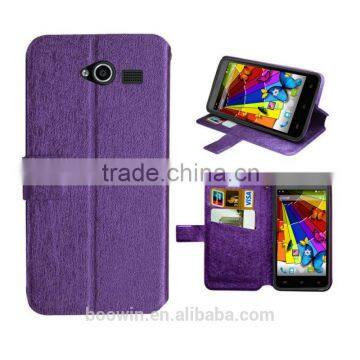 Purple wallet case For mobistel F6 case standing wallet leather case with high quality factory price