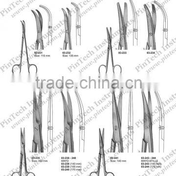 Dissecting and Surgical FOMON LANDOLT MAYO Scissors Instruments made in Sialkot Pakistan