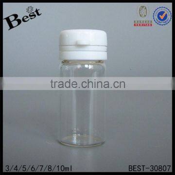 3ml 4ml 5ml 6ml 7ml 8ml Clear Glass Bottle With White Tear off Cap for Medicine photo-2