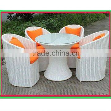 stackable white outdoor/indoor rattan furniture set