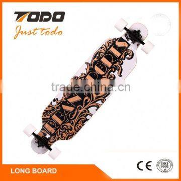 OEM logo graphic concave deck long board skateboards