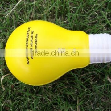 Promotional bulb shape anti-stress pu foam toy