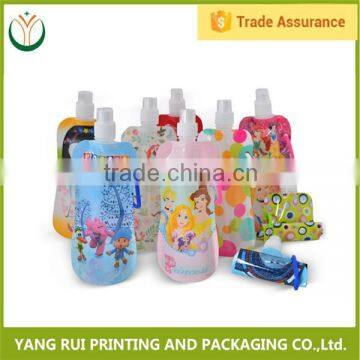 plastic stand up spout pouch bag for liquid packaging