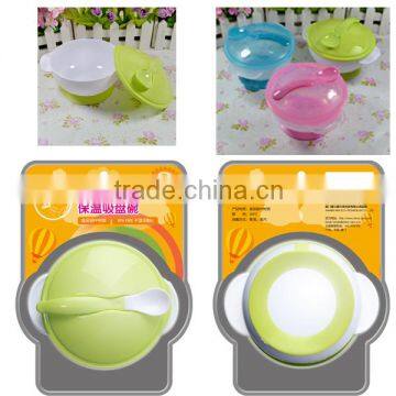 100% Food Grade Heat-Resistance Suction Silicone Feeding Baby Bowl With Spoon Baby Training Bowl