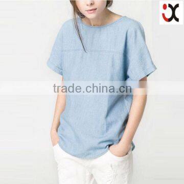 Fashion Figured Denim Shirt Women Jeans Shirt JXF121