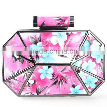 Gift items Chinese style PU hard metal clutch bag