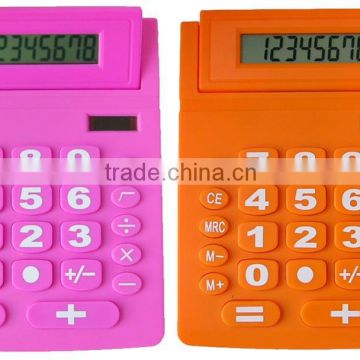 promotional flexible silicone 8 digital solar calculator