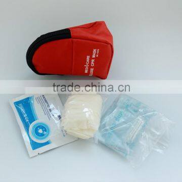 first aid disposable cpr mask kit with mini backpack and keyring