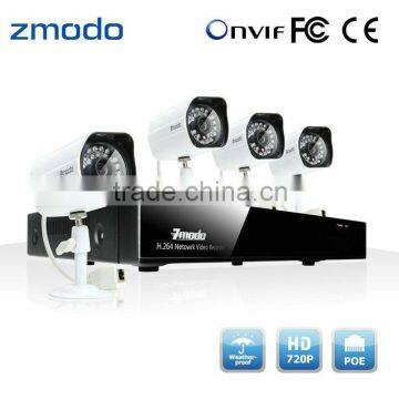 Zmodo Outdoor 720P IP Camera 4CH POE NVR