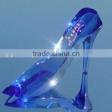 Wedding Crystal Glass High Heel Shoe For Girl Gifts CM-CS-001 2016