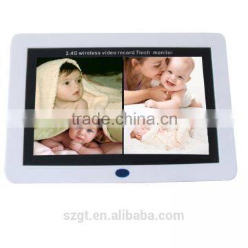 High Quality Baby Monitor Kits 2.4GHz 7"LCD Wireless Digital Video Monitor IR Night Vision Free for Baba Video Intercom