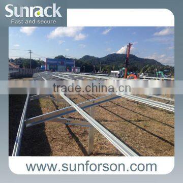 Solar ground Pile pv panel mount racks