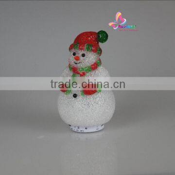 China products kids gift promotional snowman mini speaker with light