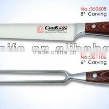 Stylish Pakka Wood Handle Carving Knife Set