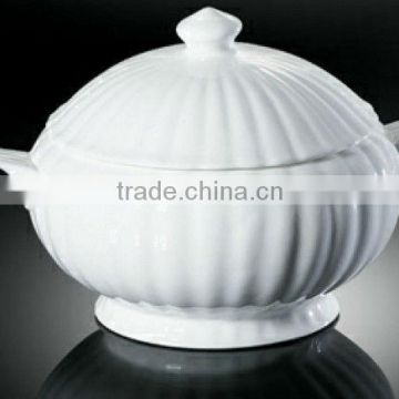 H1171 durable porcelain tureens with lid&straight line