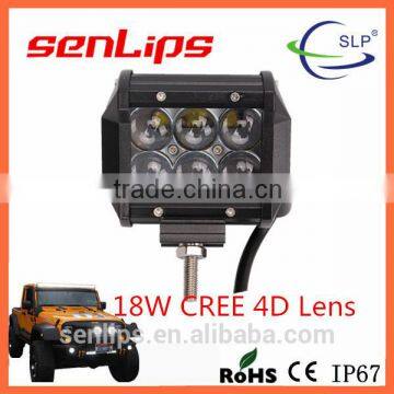 18W 1500LM with 4D Lens super bright led light bar jeep SUV tow truck led light bars