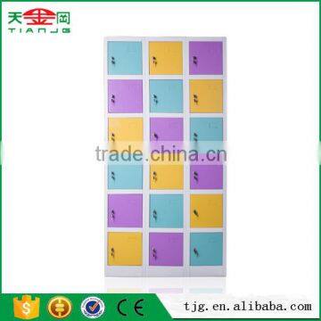 TJG-MC8533 Taiwan High Quality 18 Door Steel Locker Cabinet Storage Clothes Files Books Sports