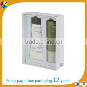 cardboard packaging with pvc window cosmetic paper box