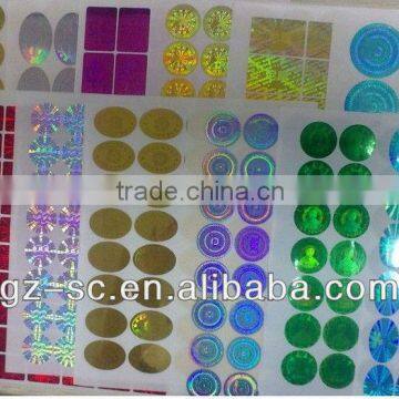 Golden hologram sticker Warranty anti-faker Anti-Counterfeit