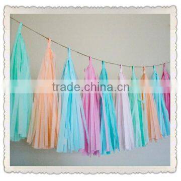 Small Yellow tissue paper tassel for party decoration,wedding decoration