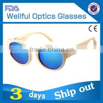 2014 fashion design round mirror lens sunglasses