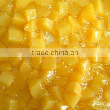 Wholesale Fresh Canned Peach Dice in Light Syrup