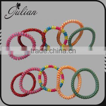 Telephone Wire Gum Springs Elastic Hair Bands Spiral Scrunchy Hairbands Headbands Hair Ties FHHTA0019-1 photo-2